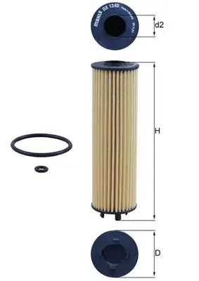 Billig MAHLE OX 1340D - Ölfilter
