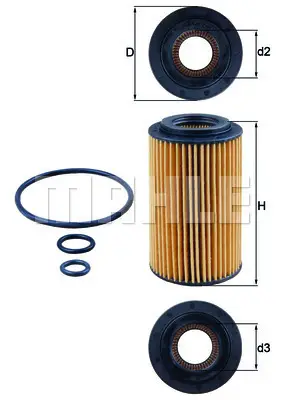 Neue Kollektion MAHLE OX 153/7D2 - Ölfilter