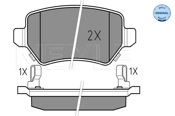 Rabatt MEYLE 025 234 1715/W - Bremsbelagsatz, Scheibenbremse - MEYLE-ORIGINAL True to OE.