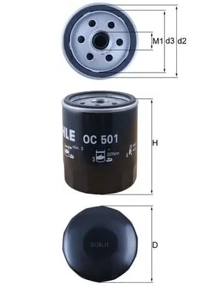 MAHLE OC 501 - Ölfilter Günstig