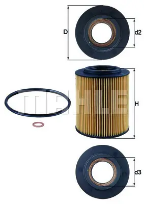 Rabatt MAHLE OX 154/1D - Ölfilter