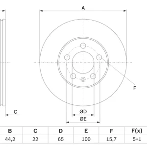 BOSCH 0 986 479 F32 - Bremsscheibe Super-Preis