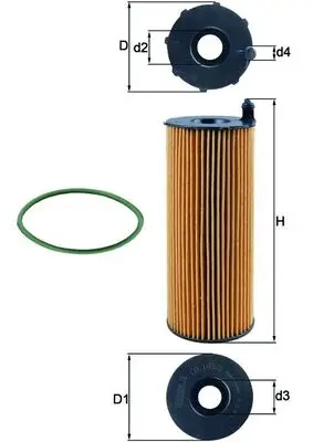 Markenprodukt MAHLE OX 196/3D - Ölfilter