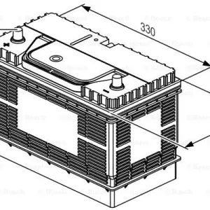 Günstig BOSCH 0 092 T30 500 - Starterbatterie - 105Ah 800 A 12 V