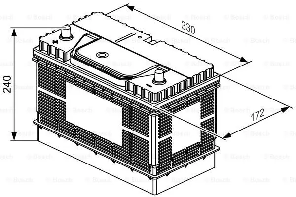 Günstig BOSCH 0 092 T30 500 - Starterbatterie - 105Ah 800 A 12 V