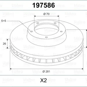 Preis Gesenkt VALEO 197586 - Bremsscheibe