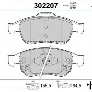 Jetzt Kaufen VALEO 302207 - Bremsbelagsatz, Scheibenbremse - FIRST