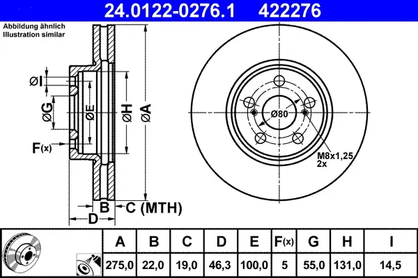 ATE 24.0122-0276.1 - Bremsscheibe Must-Have