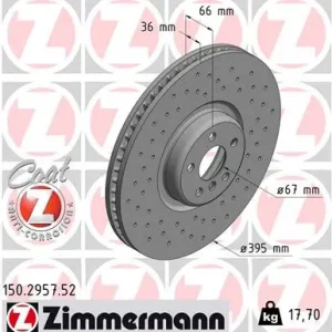 ZIMMERMANN 150.2957.52 - Bremsscheibe - SPORT COAT Z Bestpreis