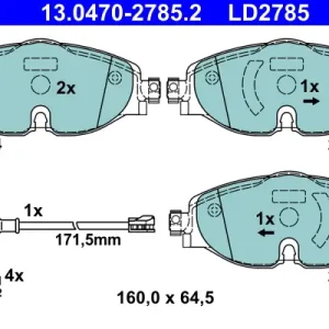 ATE 13.0470-2785.2 - Bremsbelagsatz, Scheibenbremse - ATE Ceramic Rabatt