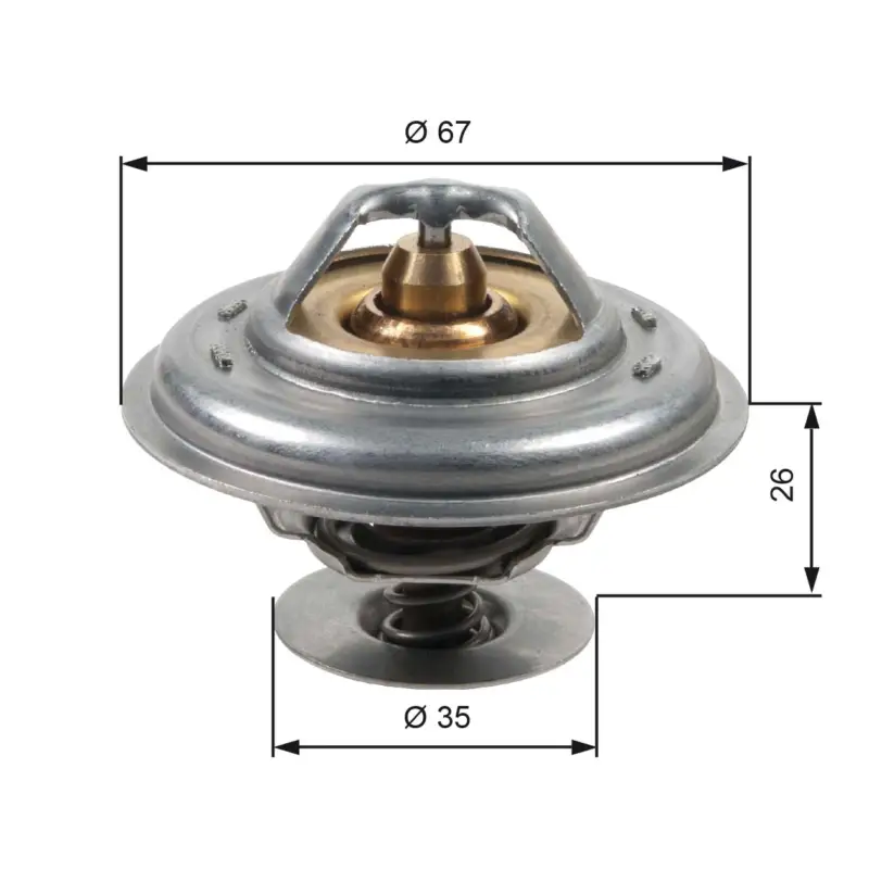GATES TH13287G1 - Thermostat, Kühlmittel Schnäppchen