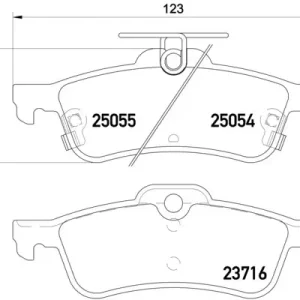 Angebot BREMBO P 28 070 - Bremsbelagsatz, Scheibenbremse - PRIME LINE