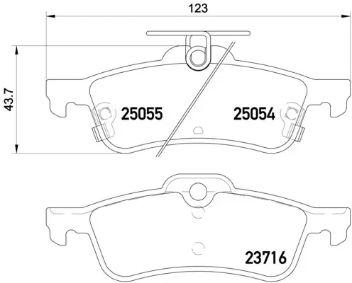 Angebot BREMBO P 28 070 - Bremsbelagsatz, Scheibenbremse - PRIME LINE