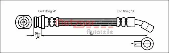 METZGER 4110072 - Bremsschlauch Preis Gesenkt