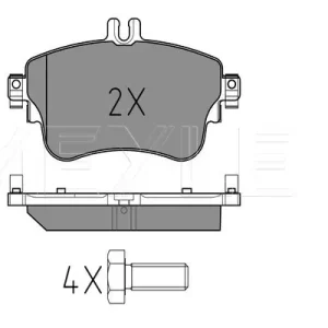 Top-Angebot MEYLE 025 253 2619/PD - Bremsbelagsatz, Scheibenbremse - MEYLE-PD Advanced performance and design.