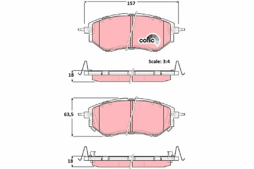 TRW GDB3372 - Bremsbelagsatz, Scheibenbremse - COTEC Heißes Angebot