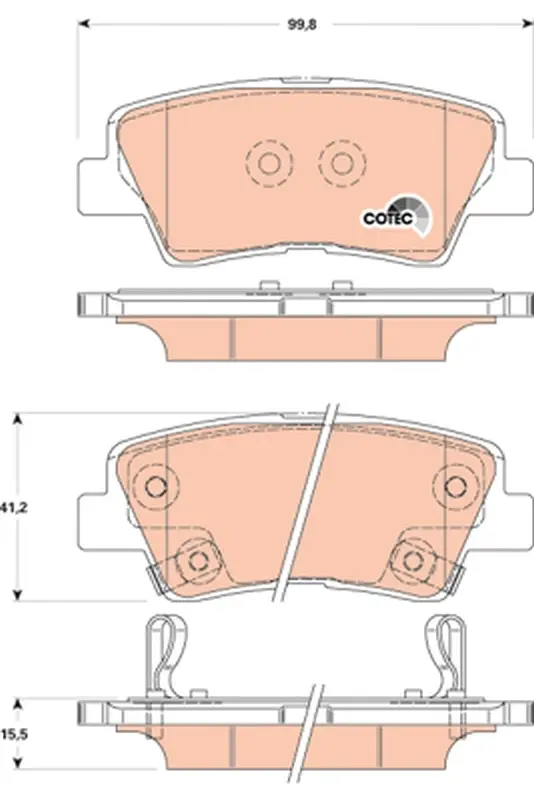 Top-Seller TRW GDB3494 - Bremsbelagsatz, Scheibenbremse - COTEC