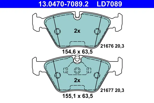 ATE 13.0470-7089.2 - Bremsbelagsatz, Scheibenbremse - ATE Ceramic Neu Im Sortiment