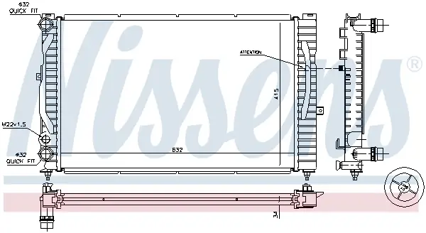 Nur Für Kurze Zeit NISSENS 60299 - Kühler, Motorkühlung - ** FIRST FIT **