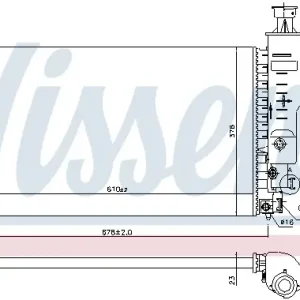 Echt NISSENS 63528 - Kühler, Motorkühlung