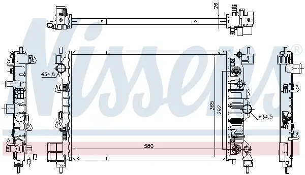 Billig NISSENS 630778 - Kühler, Motorkühlung