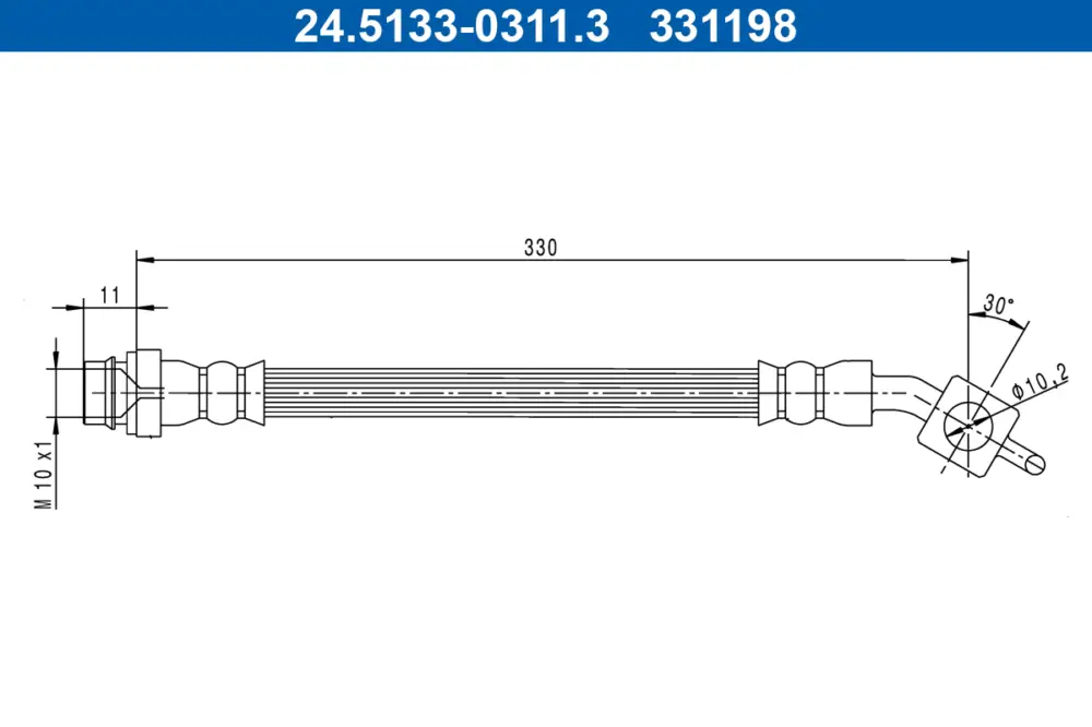 ATE 24.5133-0311.3 - Bremsschlauch Garantierte Lieferung