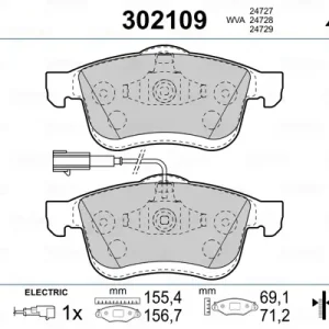 Wochenendangebot VALEO 302109 - Bremsbelagsatz, Scheibenbremse - FIRST