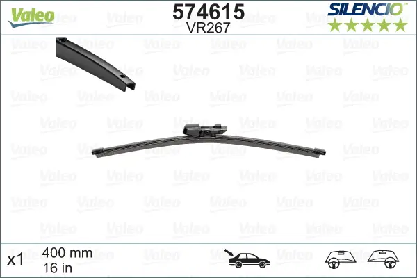 VALEO VR267 Scheibenwischer 574615 - SILENCIO REAR Direktkauf