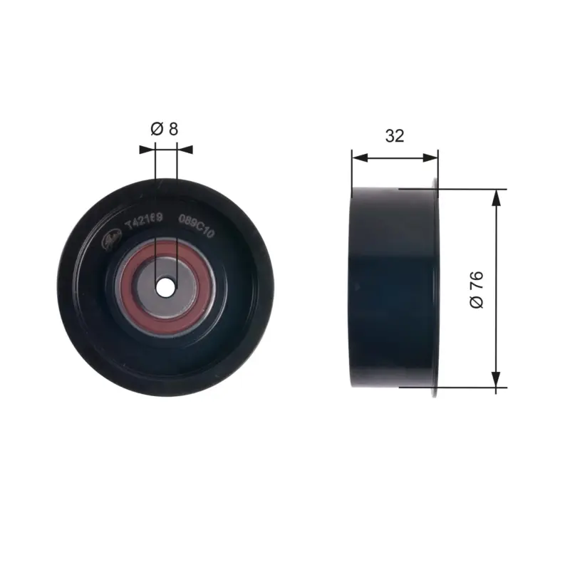Ausverkauf GATES T42169 - Umlenk-/Führungsrolle, Zahnriemen - PowerGrip™
