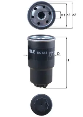 MAHLE KC 584 - Kraftstofffilter Expressversand