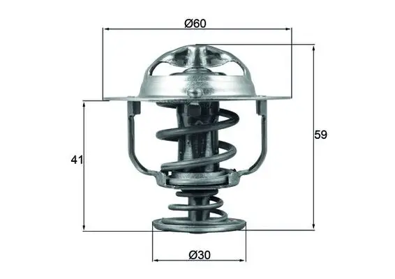 Kracherpreis MAHLE TX 177 82D - Thermostat, Kühlmittel