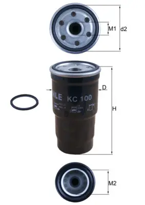 Schnäppchen MAHLE KC 100D - Kraftstofffilter
