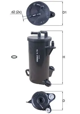 Günstig MAHLE KL 764D - Kraftstofffilter