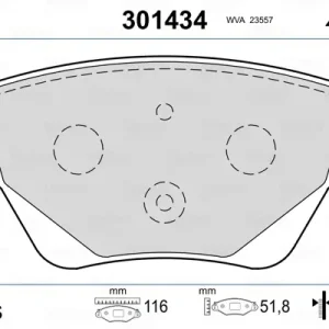 VALEO 301434 - Bremsbelagsatz, Scheibenbremse - FIRST Preiswert