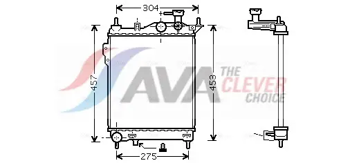 AVA Clever Choice HYA2099 - Kühler, Motorkühlung - ** CLEVER FIT ** Markenware