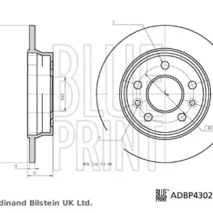 Online Kaufen BLUE PRINT ADBP430220 - Bremsscheibe