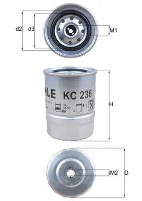 Sonderangebot KNECHT KC 236 - Kraftstofffilter