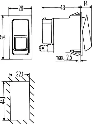 HELLA 6HH 007 832-661 - Warnblinkschalter Sonderaktion