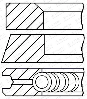 GOETZE ENGINE 08-105400-00 - Kolbenringsatz Knallerangebot