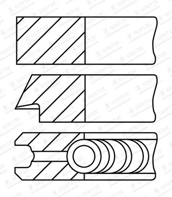Billig GOETZE ENGINE 08-148307-00 - Kolbenringsatz