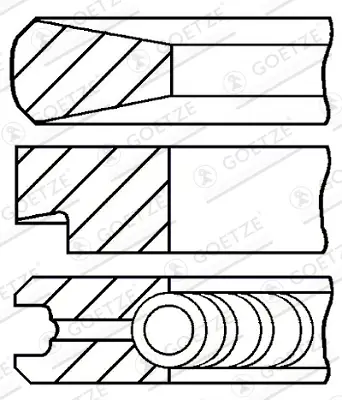 GOETZE ENGINE 08-244500-00 - Kolbenringsatz Neu Im Sortiment