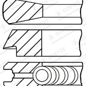 GOETZE ENGINE 08-114400-10 - Kolbenringsatz Neue Kollektion