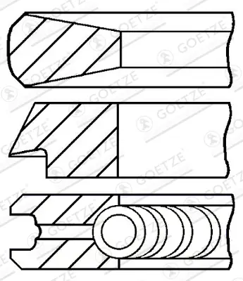 GOETZE ENGINE 08-114400-10 - Kolbenringsatz Neue Kollektion