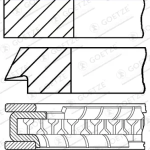 Saisonangebot GOETZE ENGINE 08-434600-00 - Kolbenringsatz