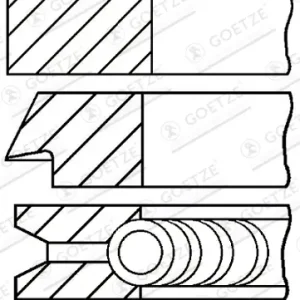 Markenprodukt GOETZE ENGINE 08-704900-00 - Kolbenringsatz