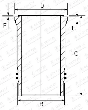 GOETZE ENGINE 14-452920-00 - Zylinderlaufbuchse Super-Preis