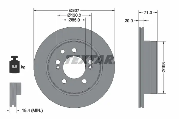 TEXTAR 92338503 - Bremsscheibe - PRO Angebot