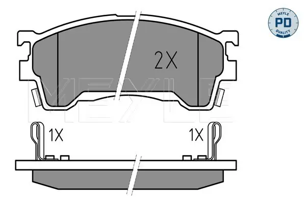 Echt MEYLE 025 217 5416/PD - Bremsbelagsatz, Scheibenbremse - MEYLE-PD Advanced performance and design.