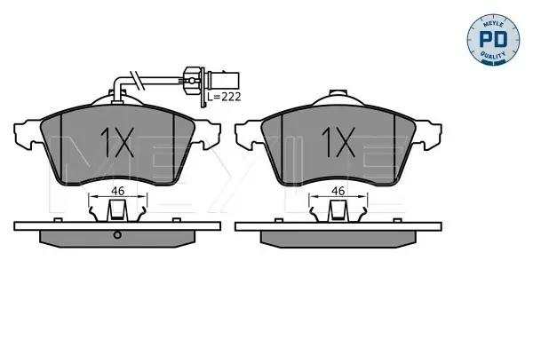 Billig MEYLE 025 218 8519/PD - Bremsbelagsatz, Scheibenbremse - MEYLE-PD Advanced performance and design.