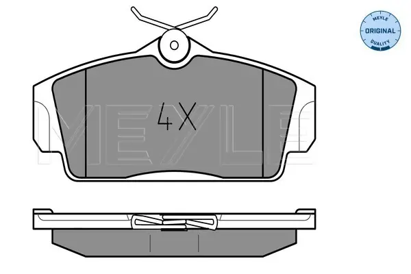 Preiswert MEYLE 025 234 6316 - Bremsbelagsatz, Scheibenbremse - MEYLE-ORIGINAL True to OE.
